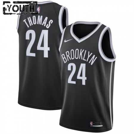 Dres Brooklyn Nets Cameron Thomas 24 Nike 2022-23 Icon Edition Crno Swingman - Dječji